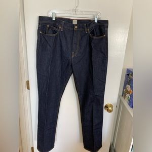 J Crew, Men's Straight Leg, dark blue Jeans. Size, 38X32